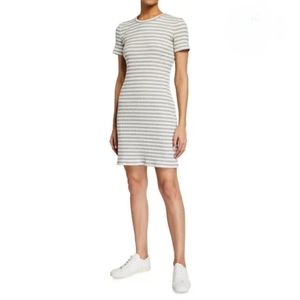 TEORY Cherry Striped Ribbed Shirt Dress.